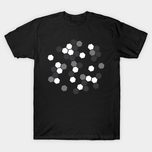 Hexagons in Gray T-Shirt by amyvanmeter